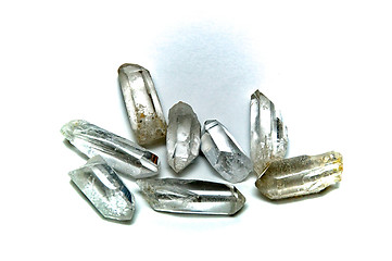 Image showing eight Clear Quartz Crystal points