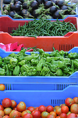 Image showing Apples and vegetables