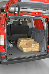 Image showing Boxes in Van