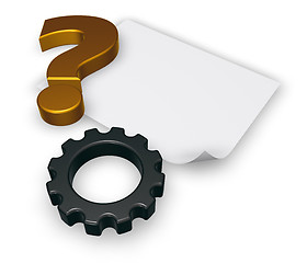 Image showing gear question - 3d rendering