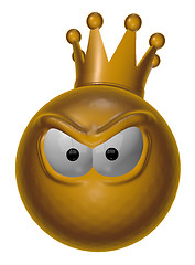 Image showing evil king smiley - 3d illustration