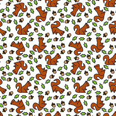 Image showing Seamless squirrel pattern