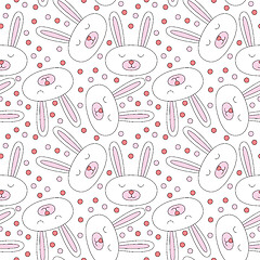 Image showing Bunny seamless pattern