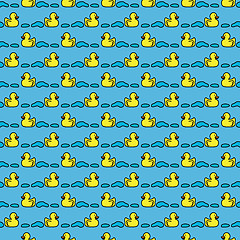 Image showing Seamless ducks pattern