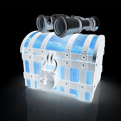 Image showing binoculars and chest