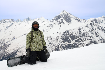 Image showing Snowboard girl