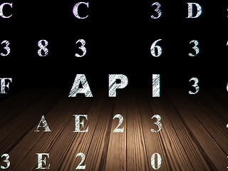Image showing Database concept: Api in grunge dark room