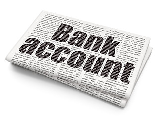 Image showing Money concept: Bank Account on Newspaper background