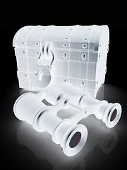 Image showing binoculars and chest