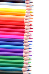 Image showing color pencils in row