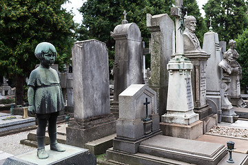 Image showing Old Cemetery statue