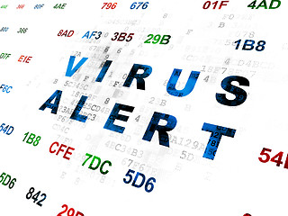 Image showing Protection concept: Virus Alert on Digital background