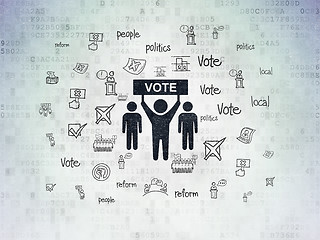 Image showing Politics concept: Election Campaign on Digital Paper background