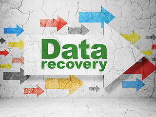 Image showing Information concept: arrow with Data Recovery on grunge wall background
