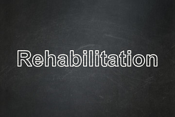 Image showing Medicine concept: Rehabilitation on chalkboard background