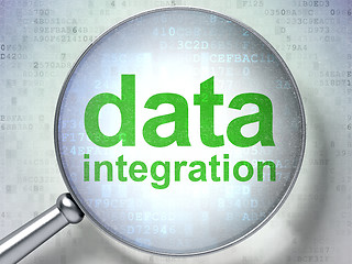 Image showing Information concept: Data Integration with optical glass