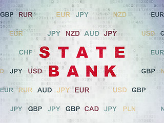 Image showing Banking concept: State Bank on Digital Paper background