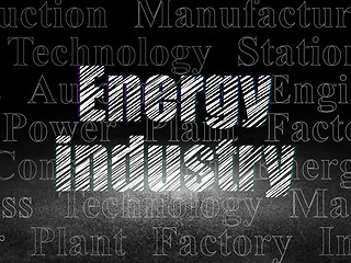 Image showing Industry concept: Energy Industry in grunge dark room