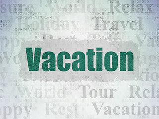 Image showing Vacation concept: Vacation on Digital Paper background