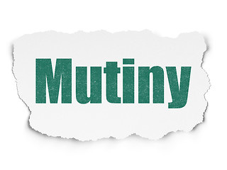 Image showing Political concept: Mutiny on Torn Paper background