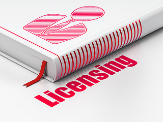 Image showing Law concept: book Business Man, Licensing on white background