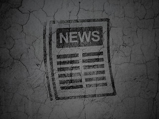 Image showing News concept: Newspaper on grunge wall background
