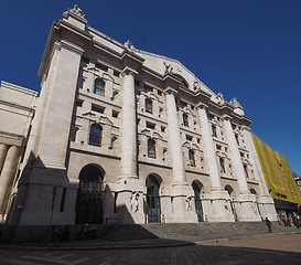 Image showing Milan stock exchange in Milan