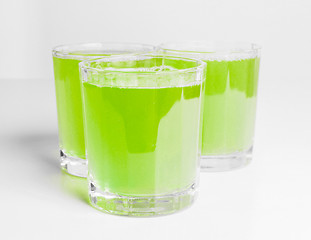 Image showing Green apple juice