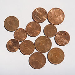 Image showing Euro coins 1 and 2 cents