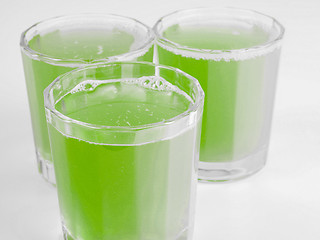 Image showing Green apple juice