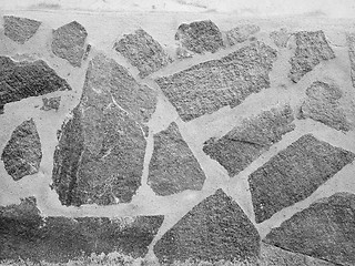 Image showing Wall with stones finish