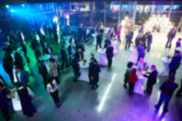 Image showing Abstract blurred people in party