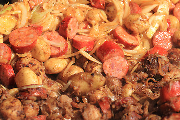 Image showing czech food with sausage