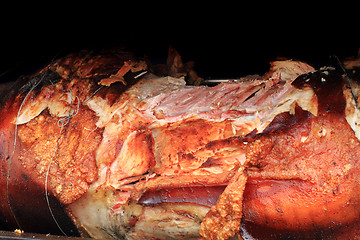 Image showing grilled pork meat texture