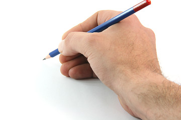 Image showing writing with pencil