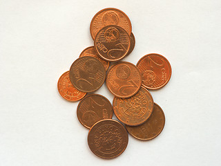 Image showing Euro coins 1 and 2 cents