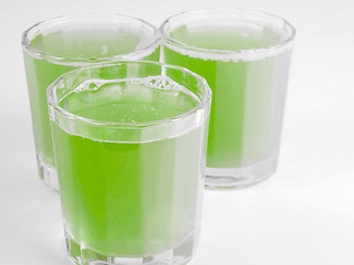 Image showing Green apple juice