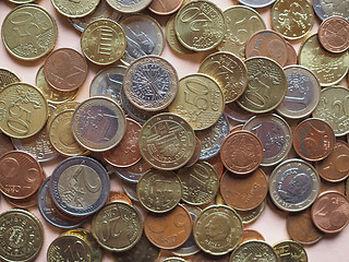 Image showing Euro coins background