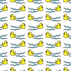 Image showing Seamless ducks pattern