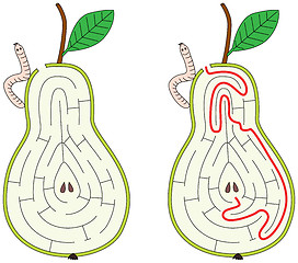 Image showing Easy pear maze