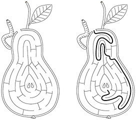 Image showing Easy pear maze