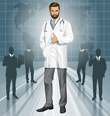 Image showing Vector Doctor With Stethoscope