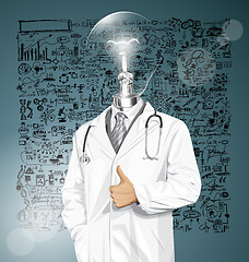 Image showing Vector Doctor With Stethoscope