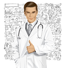 Image showing Vector Doctor With Stethoscope