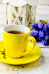 Image showing flowers and tea 