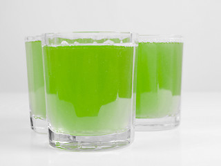 Image showing Green apple juice