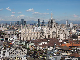 Image showing Aerial view of Milan, Italy