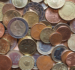 Image showing Euro coins background