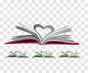 Image showing Open book vector illustration