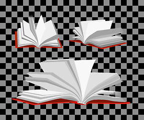 Image showing Open book vector illustration